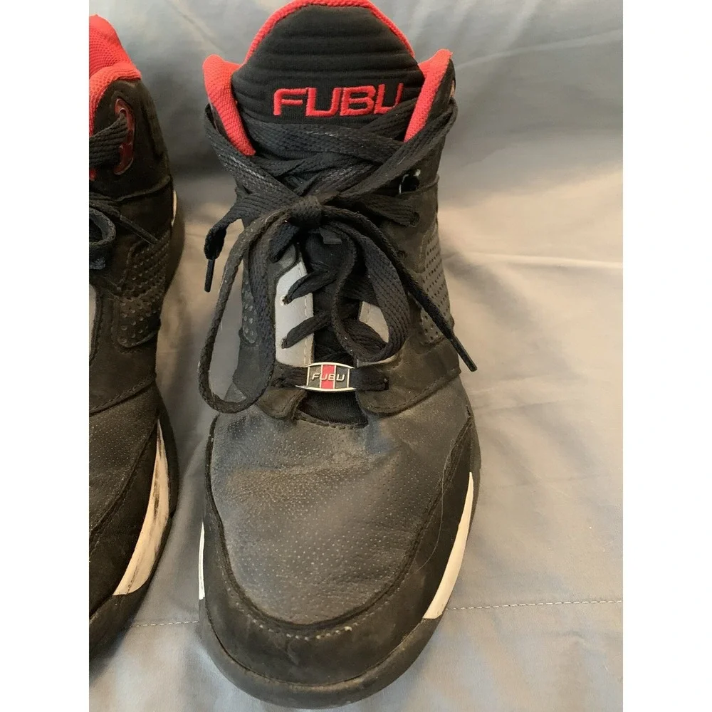 FUBU Men's ZONE Basketball Shoes Size 8 Black‎ High Top MNFB22SC001L